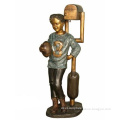Home decor metal craft bronze boy mailbox for sale